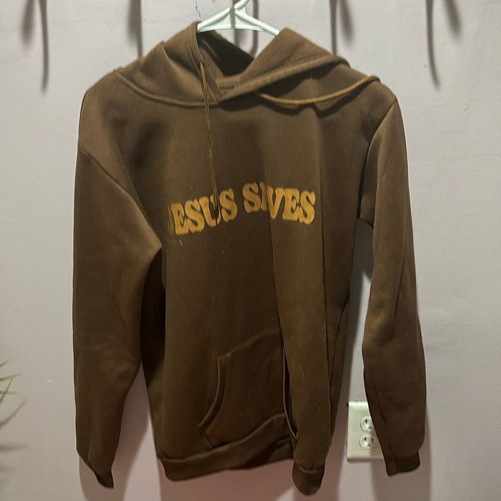 Jesus Saves Amazon Hoodie, Size Medium